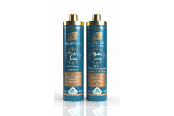 Lissage Mahal Liss Huile de serpent kit 2x1 L