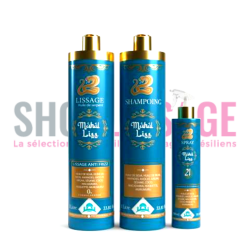 Lissage Mahal Liss Huile de serpent kit 2x1 L + spray finalisation